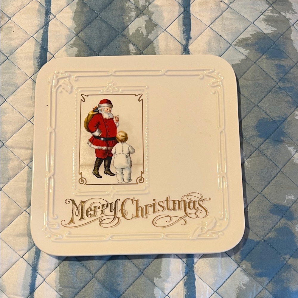 Grasslands Road Square White Plate